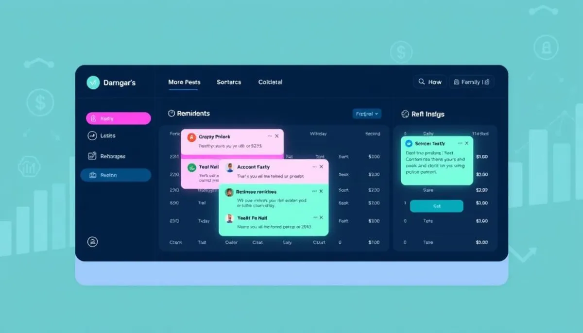 Automated reminders in debt management software