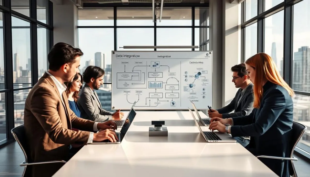 business workflow integration for debt management