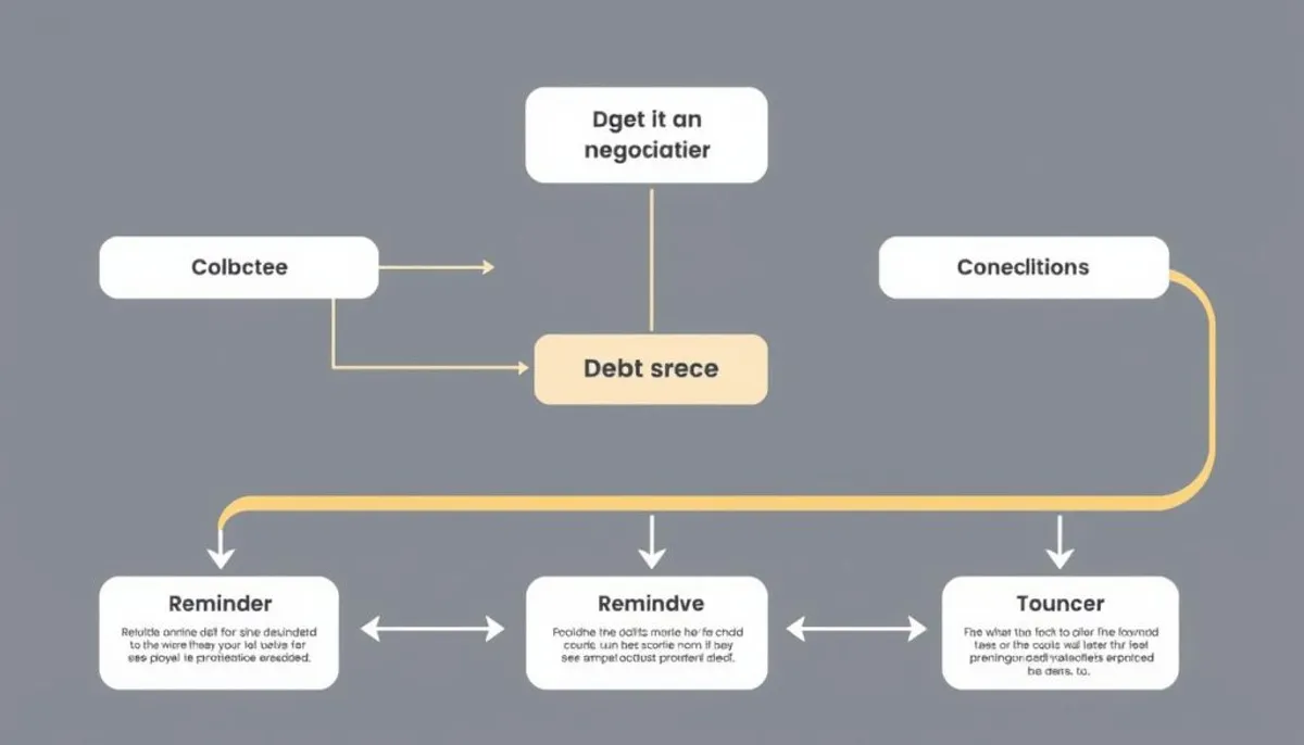 Debt collection process flowchart