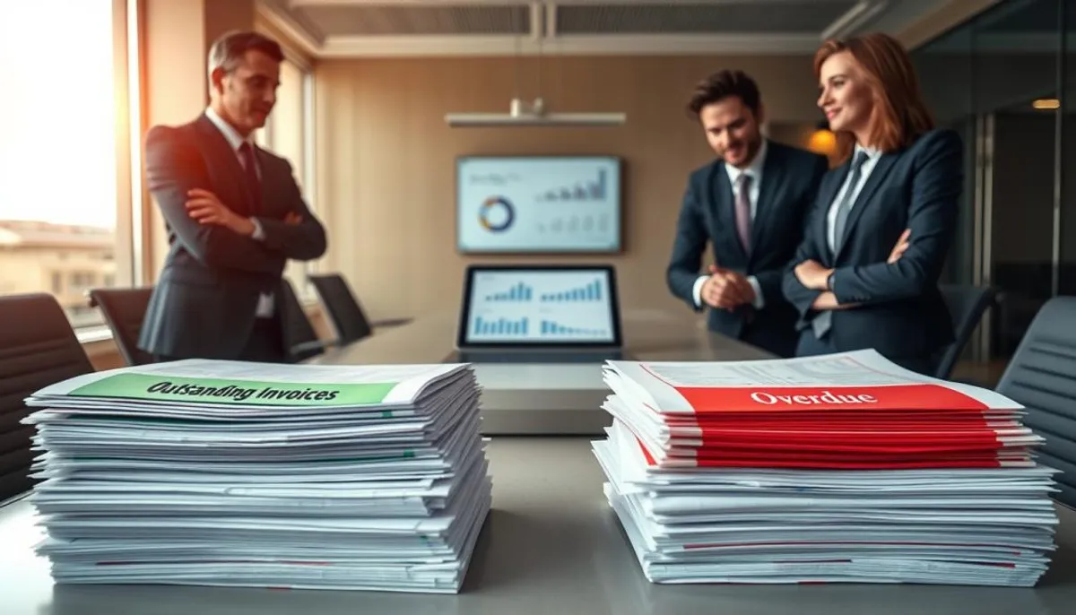 Outstanding vs Overdue Invoices Comparison