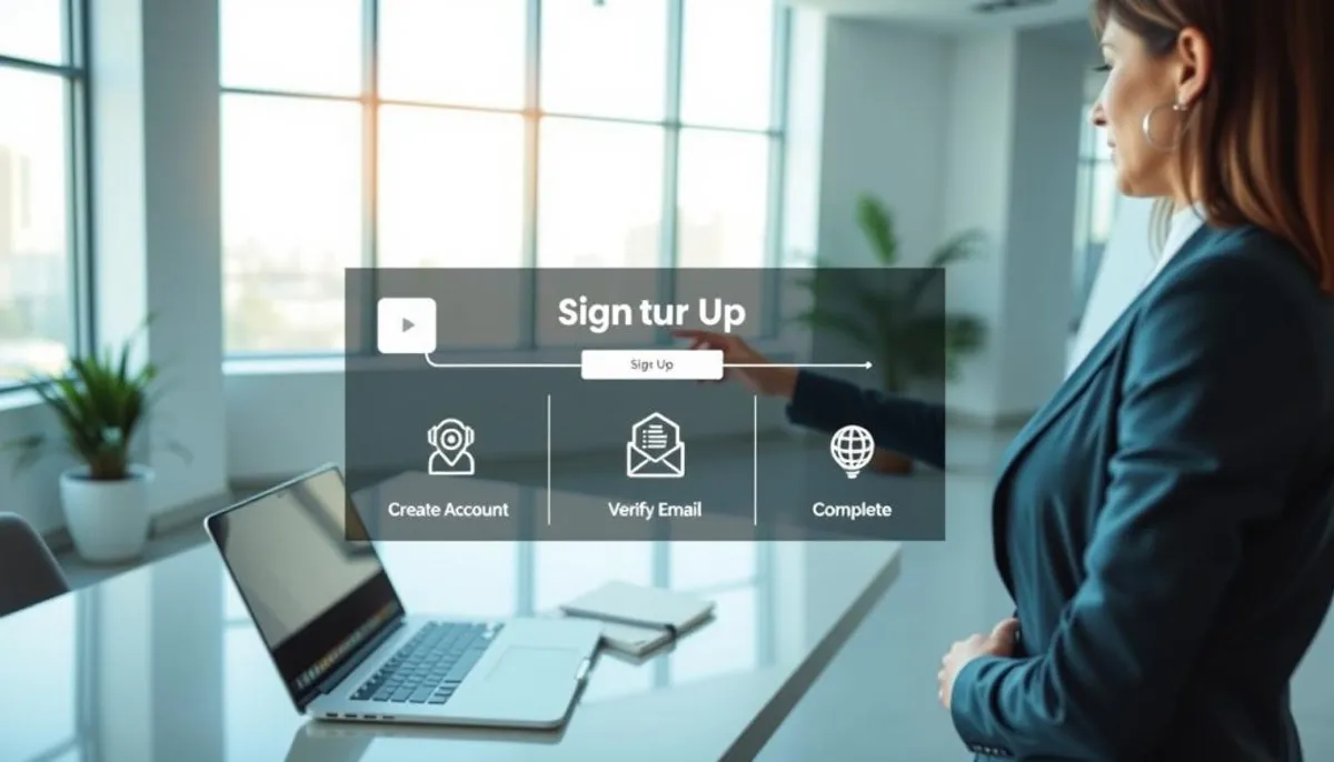 step by step guide to signing up